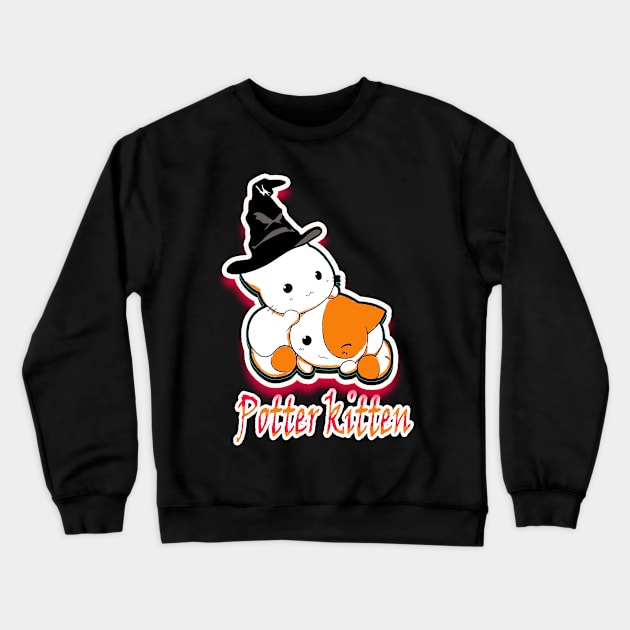 Potter Kitten Crewneck Sweatshirt by Haroun ٍStyle Fashion-2020